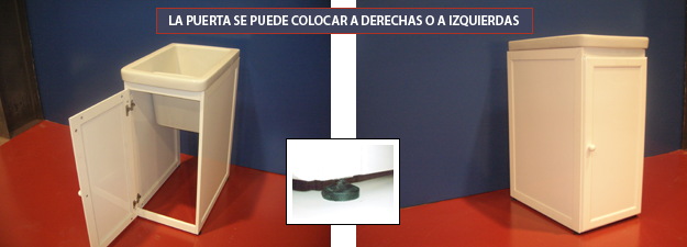 Mueble de aluminio para lavadero